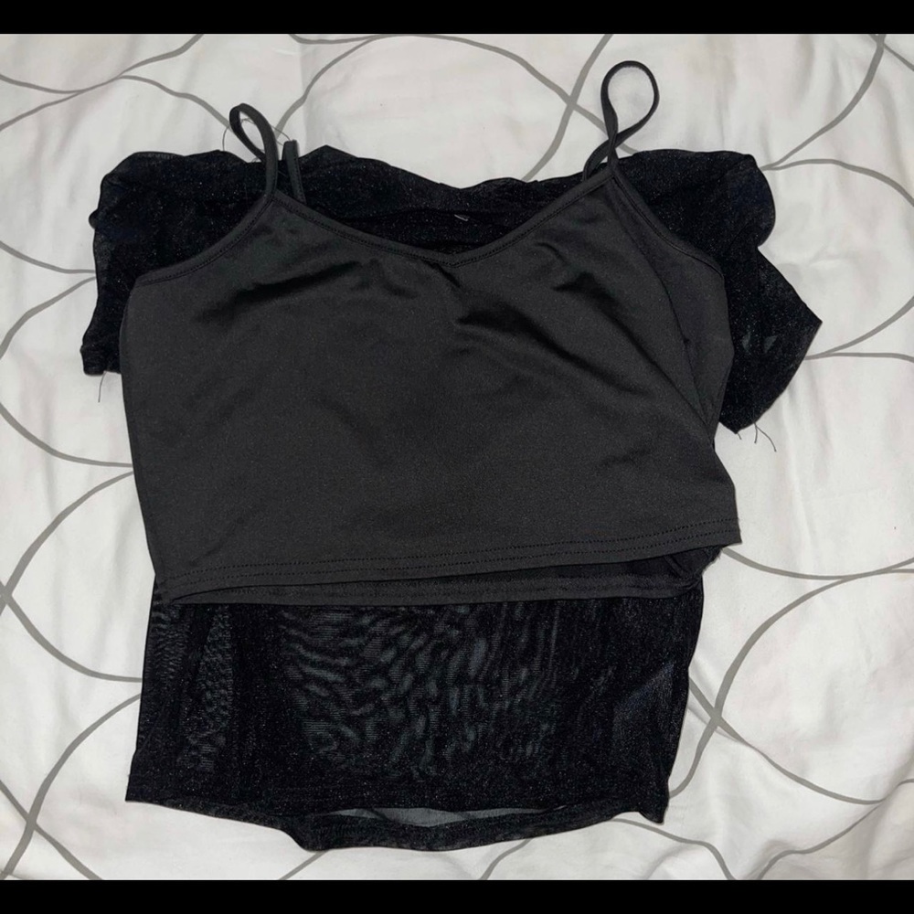 Renaur Mesh Crop Top with attached bralette